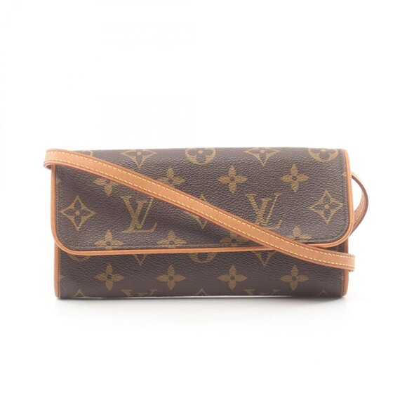LOUIS VUITTON Pochette Twin PM Crossbody Shoulder Bag Monogram Used LV - Picture 1 of 11
